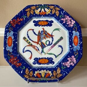Hermes Plate "Marqueterie" de Pierres d'Orient et d'Occident Porcelain France
